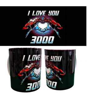 Taza Cerámica Iron Man I Love You 3000 / Te quiero 3000 350 ml.