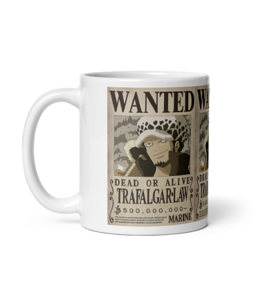 Taza Cerámica Wanted Trafalgar Law 350ml.