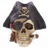 Calavera Decorativa Pirata con Cigarro 9 cm